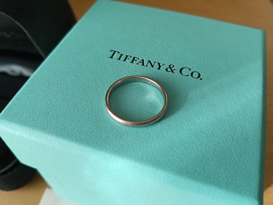 【9号】【Pt950】Tiffany & Co. シルバーリング　リングピロー付