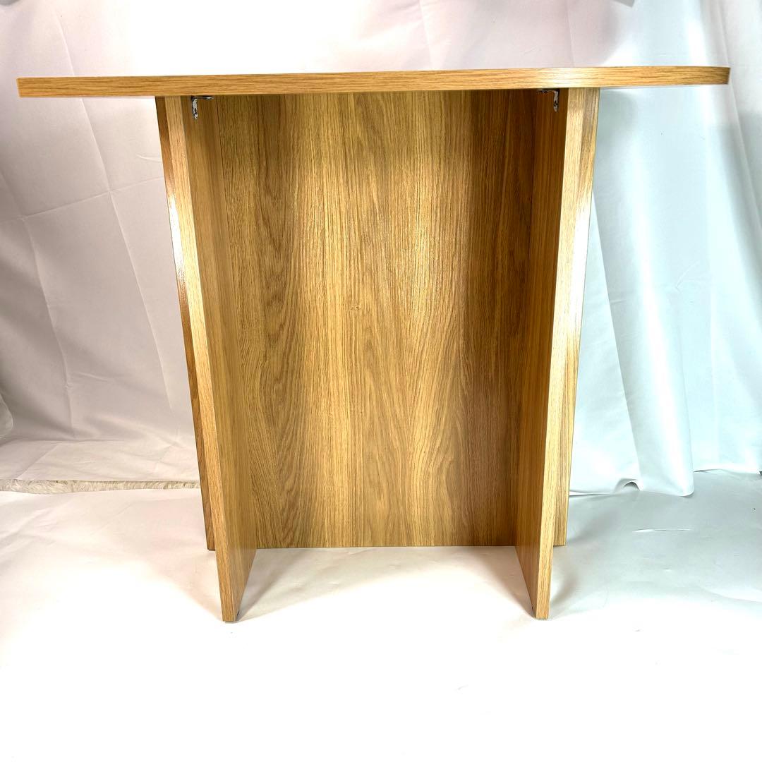 woodray 韓国 モダンテーブル 半楕円型 カフェテーブル 木製テーブル