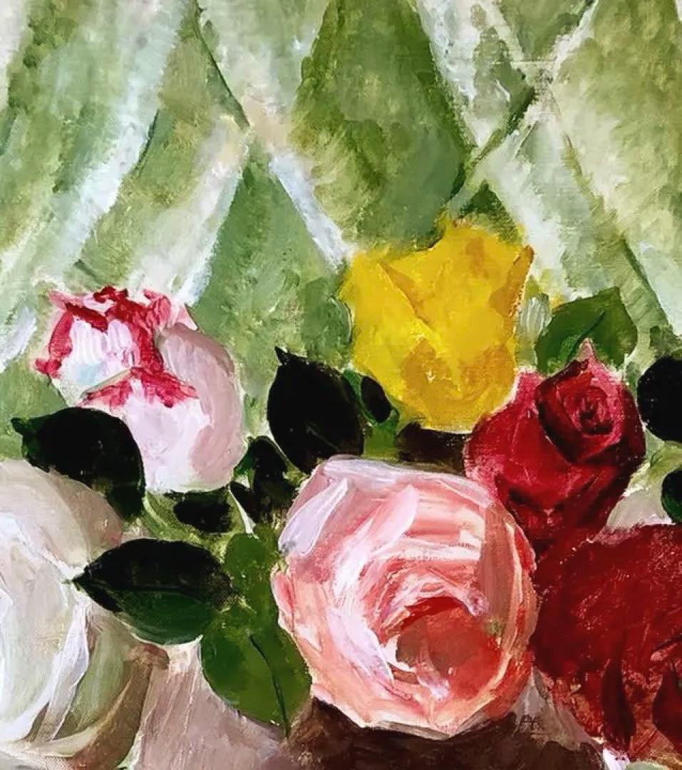 真作】藤井令太郎「窓辺」油彩8号 兜屋画廊取扱作品 春陽会