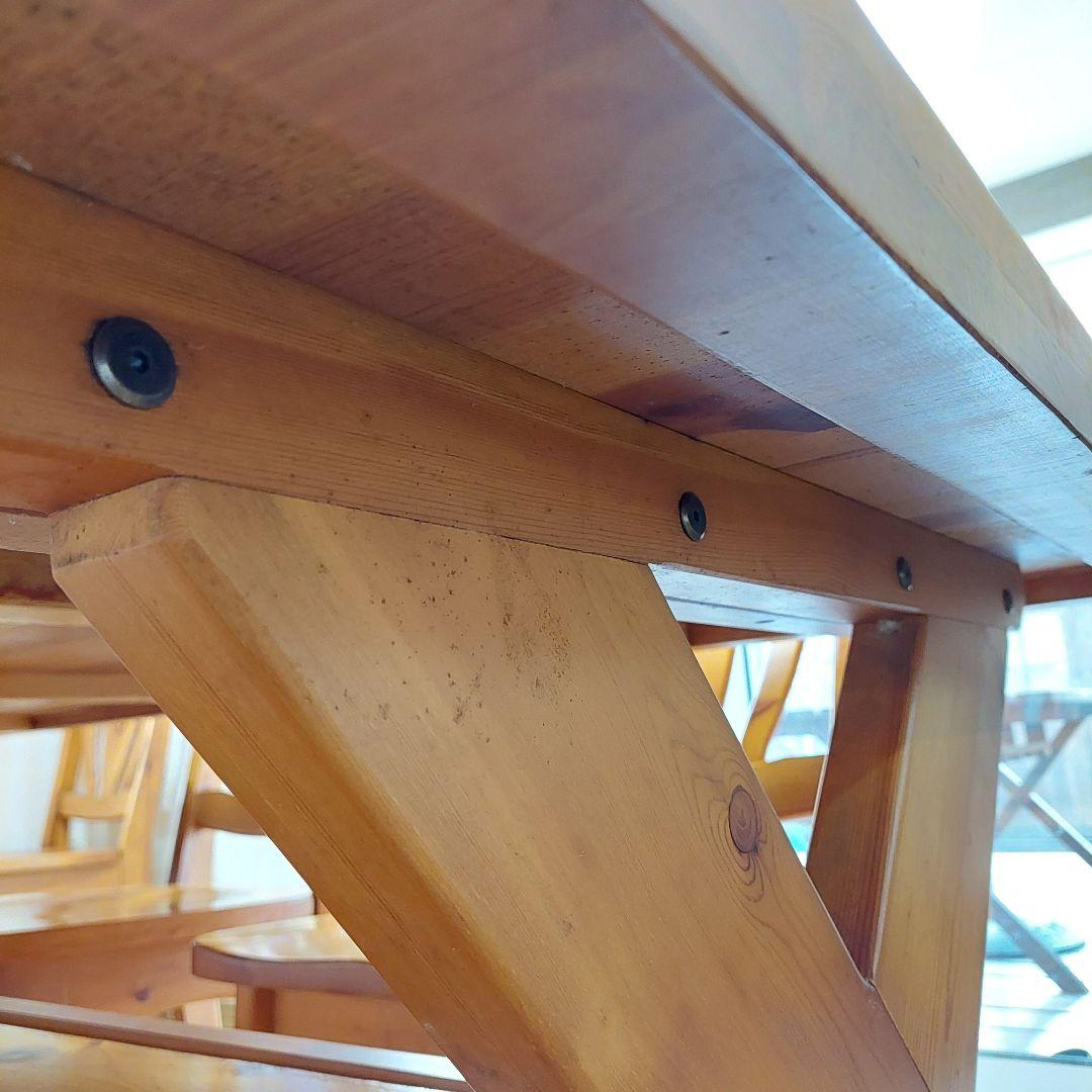 【本日に限りこちらの価格です】天然木パイン材ダイニングテーブルセット(6人用)