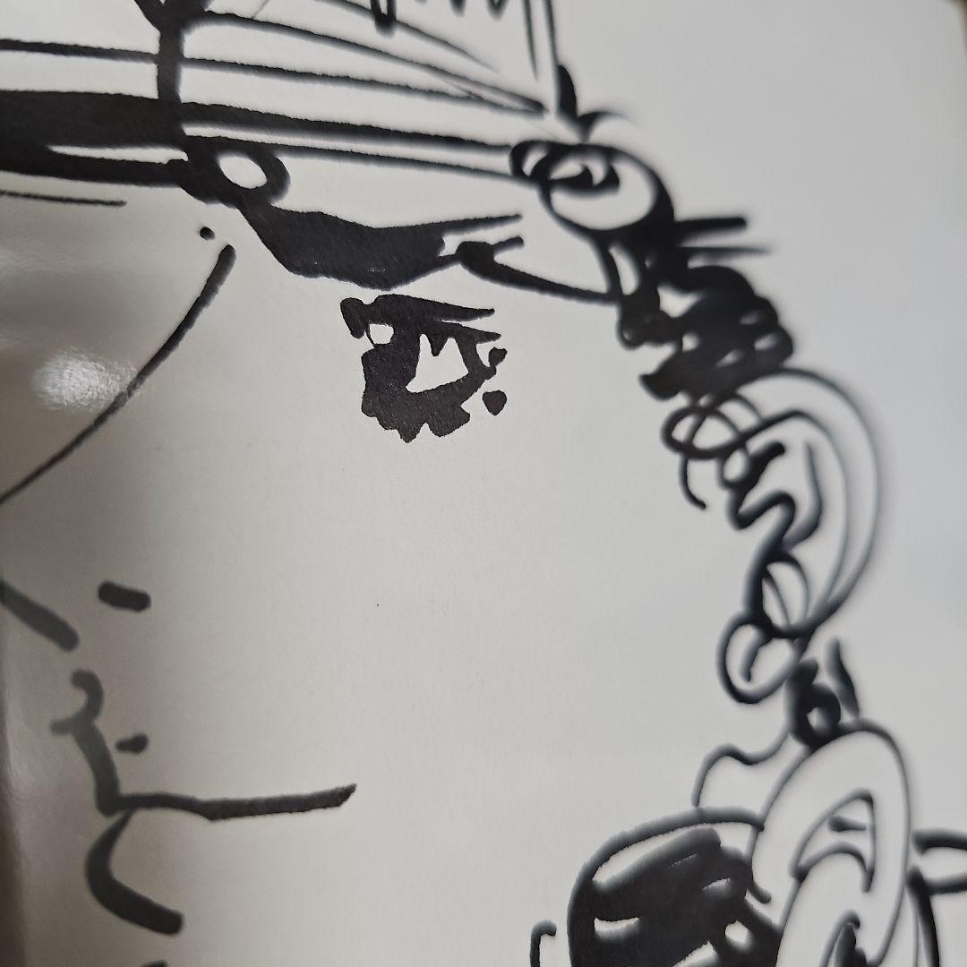 ジョジョの奇妙な冒険 空条承太郎イラスト直筆サイン色紙