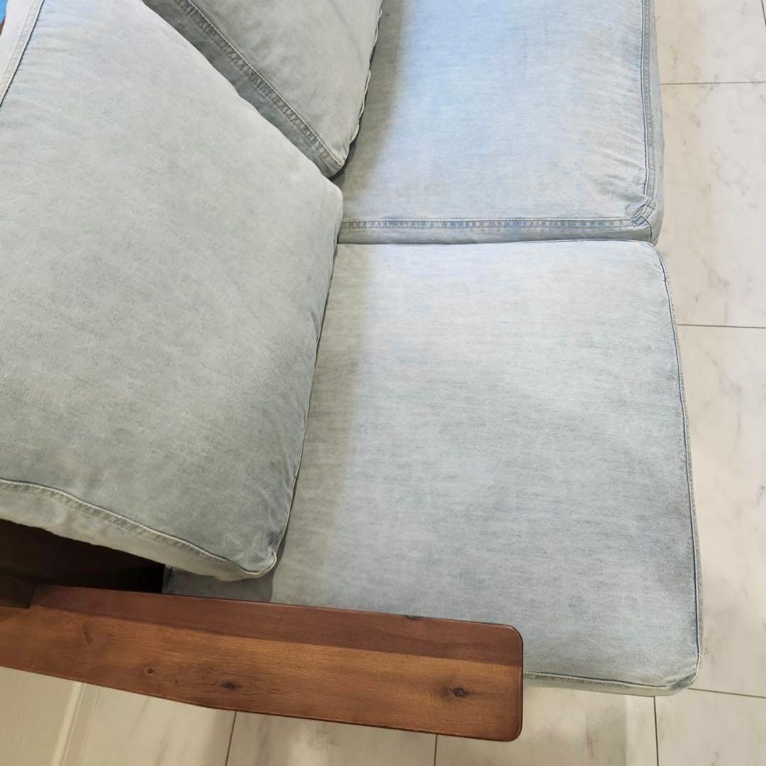 unico ウニコ SWELLA スウェラ デニム地 ベンチソファ　オットマン