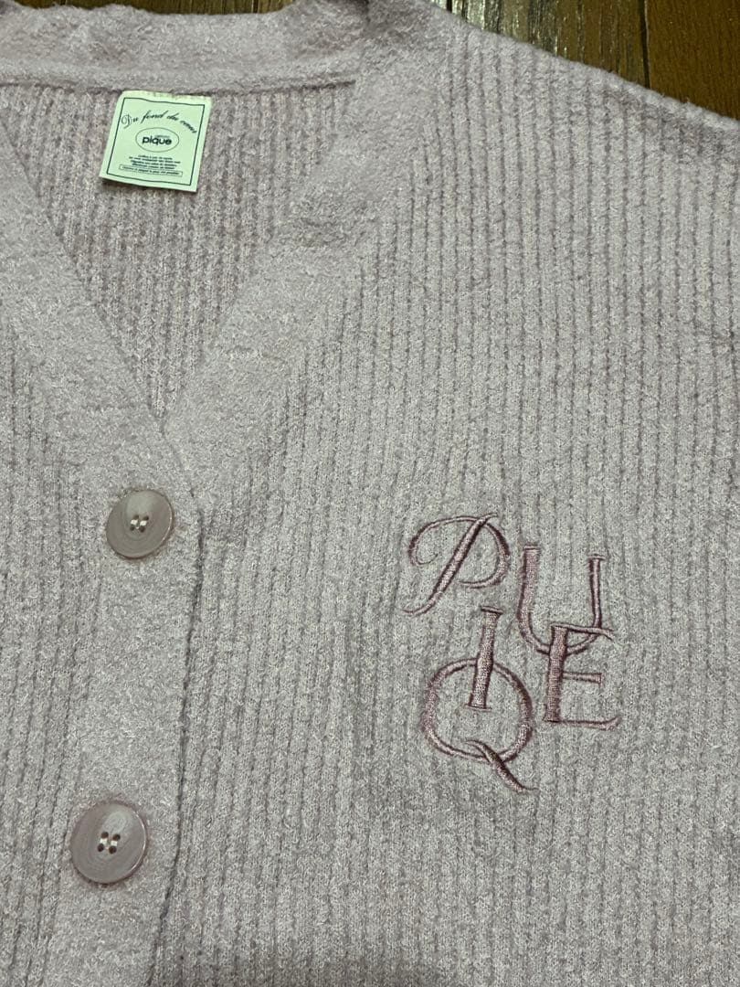 ジェラートピケ　カーディガンとズボンのセットアップ　薄いピンク