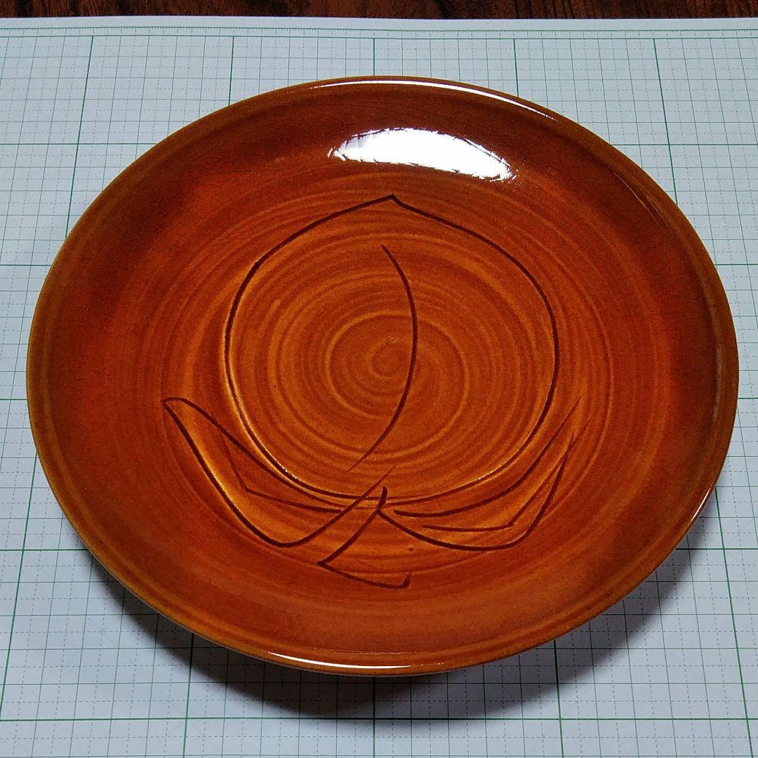 人間国宝~十代目大樋長左衛門~桃の絵皿 E 人間国宝~十代目大樋長左衛門~桃の絵皿 E 人間国宝