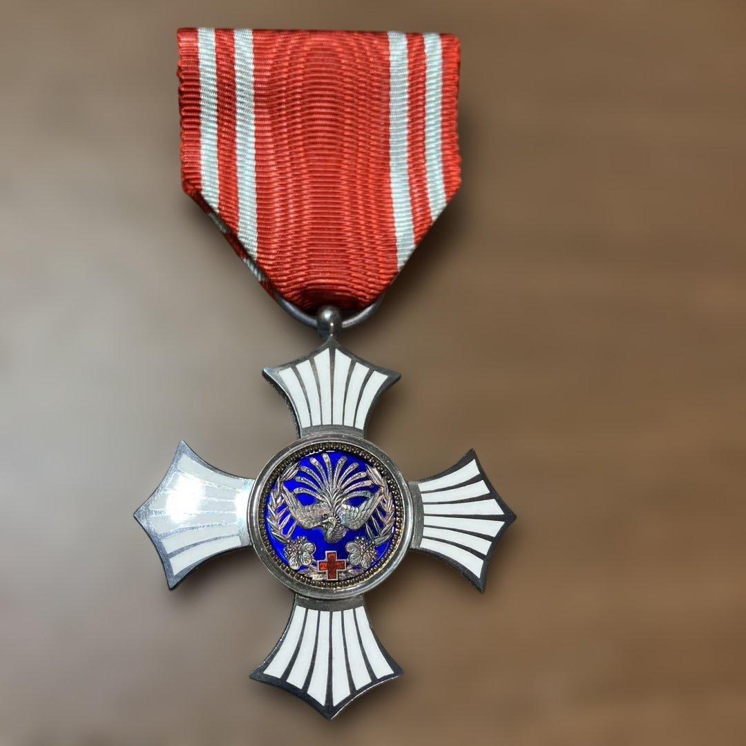 日本赤十字社 有功章勲章 明治21年 略綬ケース付き 2個セット 日本