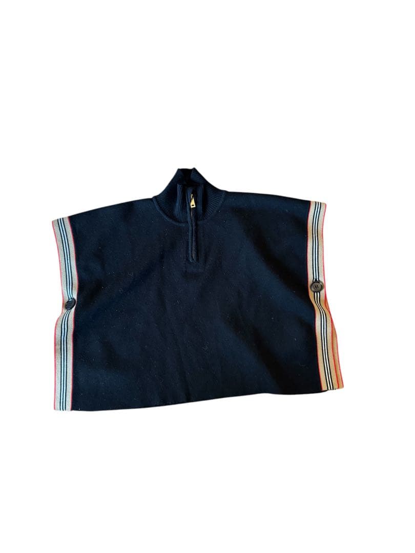 バーバリーキッズウールブレンドポンチョ　Sサイズ