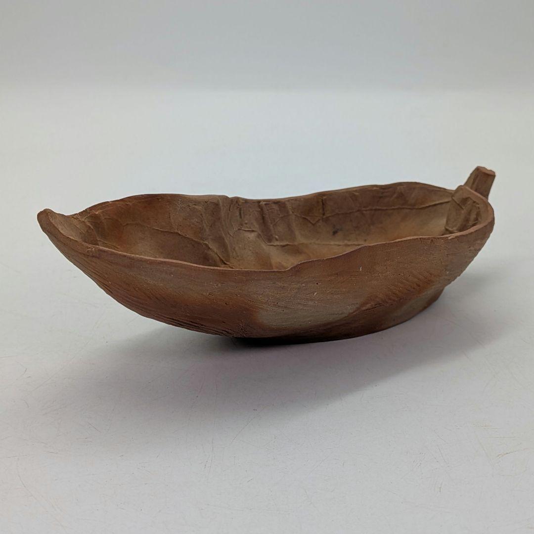 備前市無形文化財 木村玉舟 備前焼 緋襷葉皿 食器 皿鉢 中鉢 菓子器 菓子皿