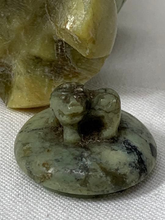 石香炉・小さな石材彫刻・香道具・蓋付き・骨董・蔵出し