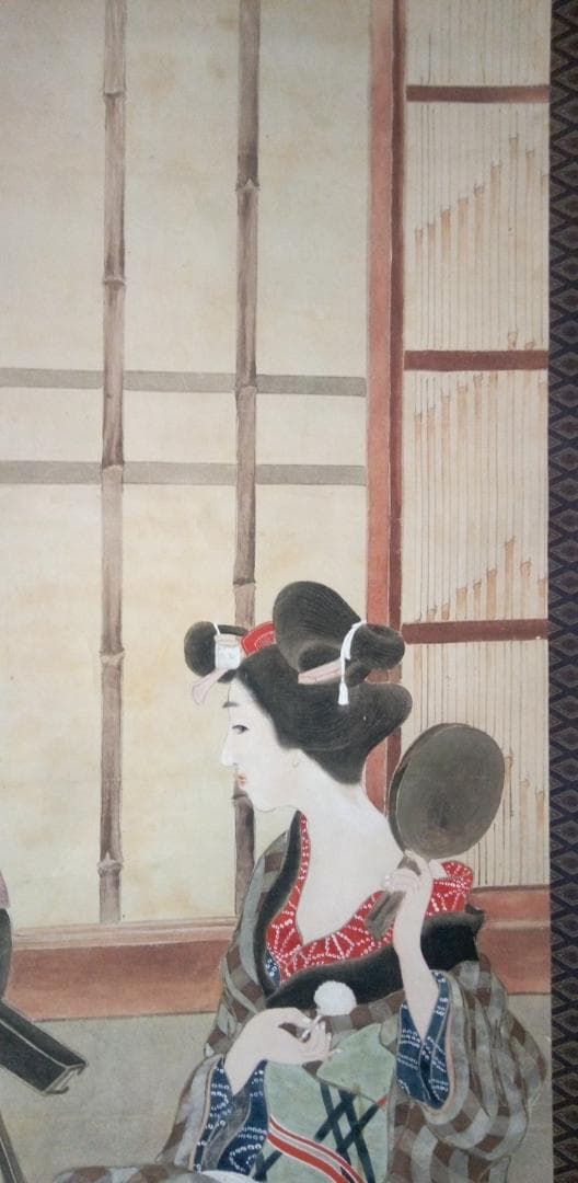 竹久夢二掛け軸(大きい）模写