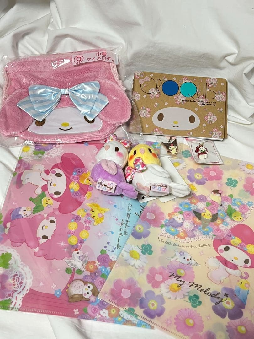 匿名配送/マイメロディ＋クロミ グッズ4点セット　チャーム当時物