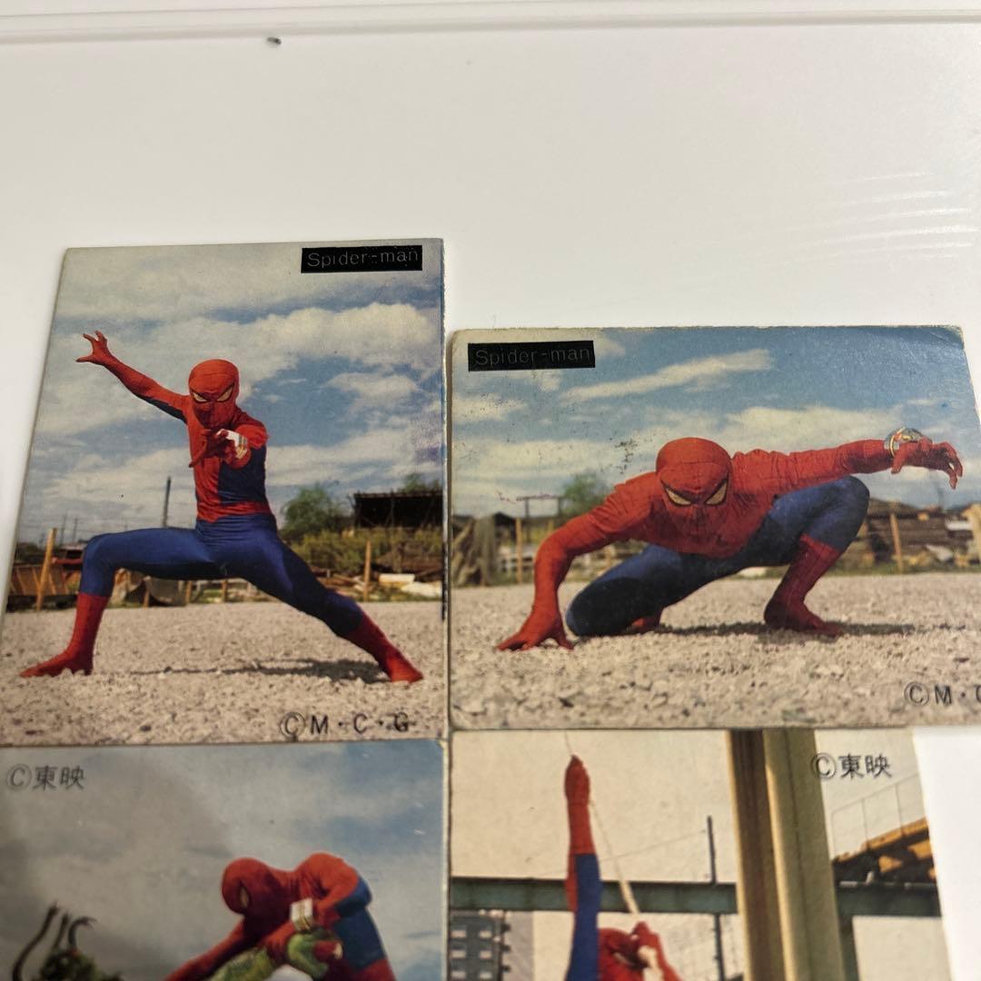 ミニカード スパイダーマン 東映 30 スパイダーマン　当時物　まとめ売り