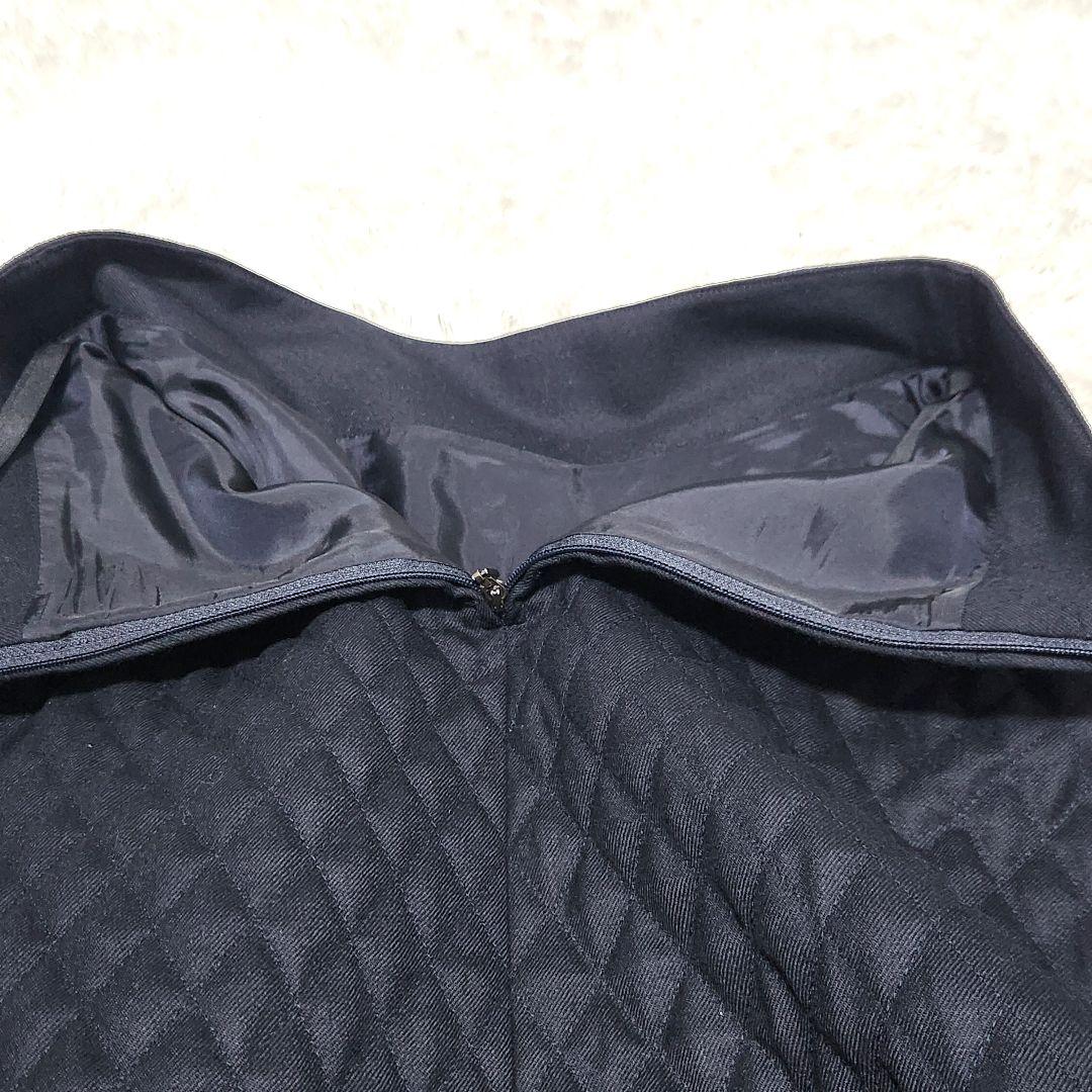 FOXEY キルティング スカート クロスフレア ブラック サイズ40