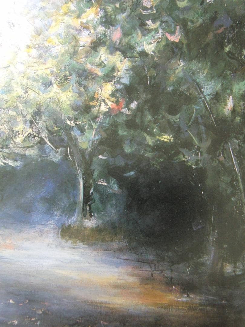 間紀徹、【北イタリアの小さな森】、希少な額装用画集より