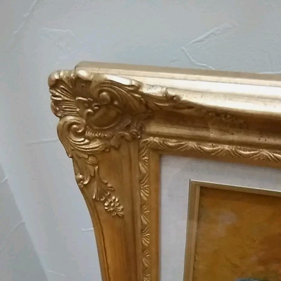 ＊猫油絵　油彩 『猫と花』6F 亀本よし子 (直筆サイン入り)