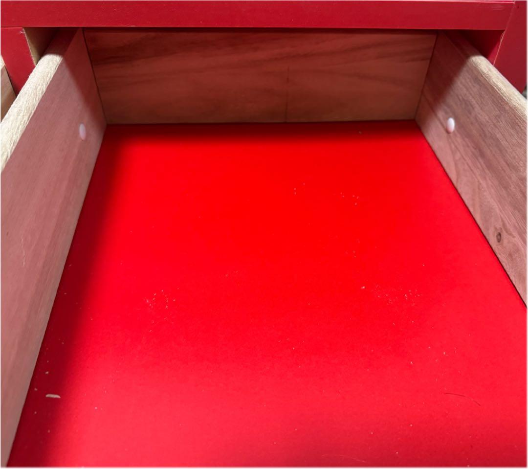 スペースエイジ テレビ台 赤 ローボード 70s レトロフューチャー 収納