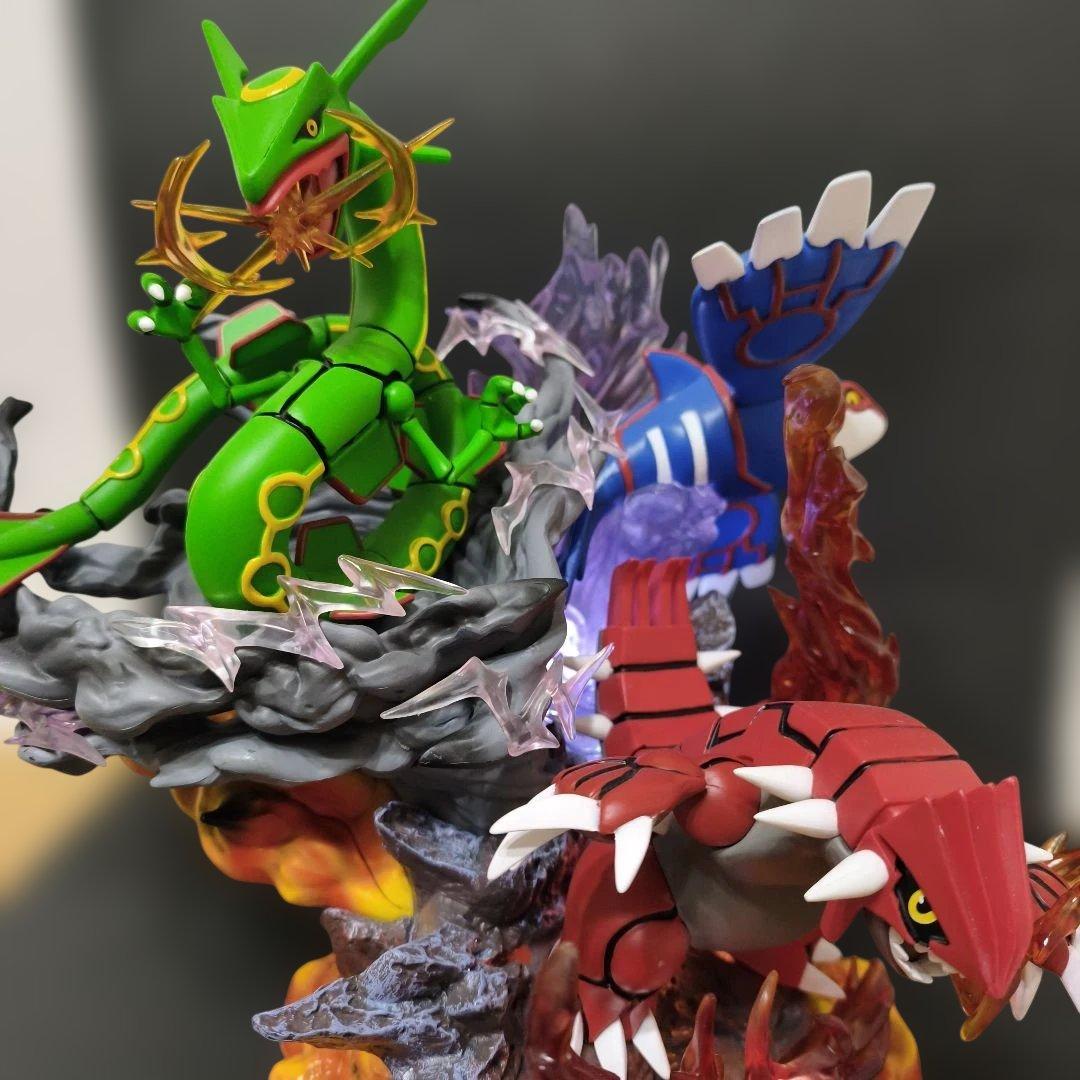 ポケモン フィギュア カイオーガ グラードン レックウザ LED付き