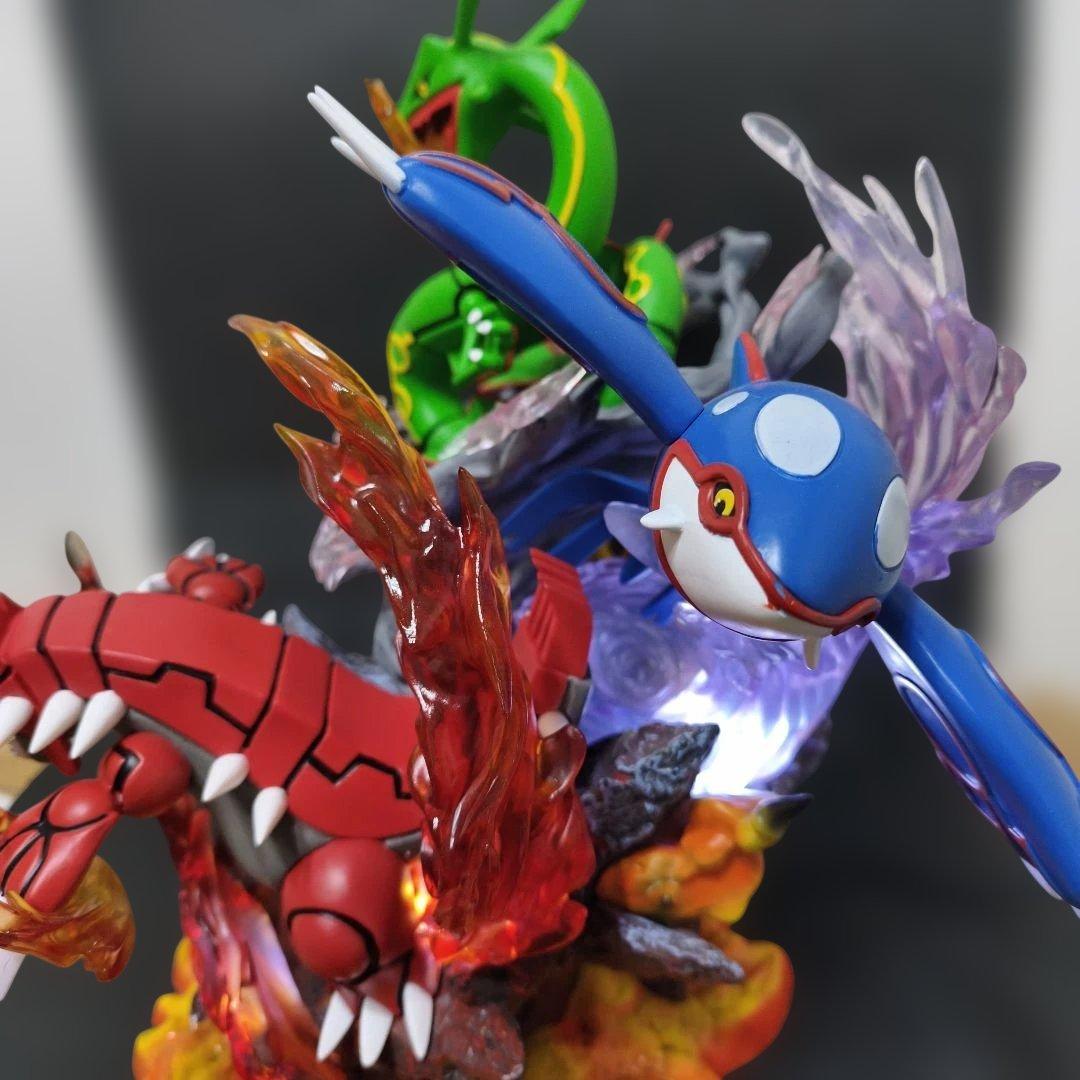 ポケモン フィギュア カイオーガ グラードン レックウザ LED付き