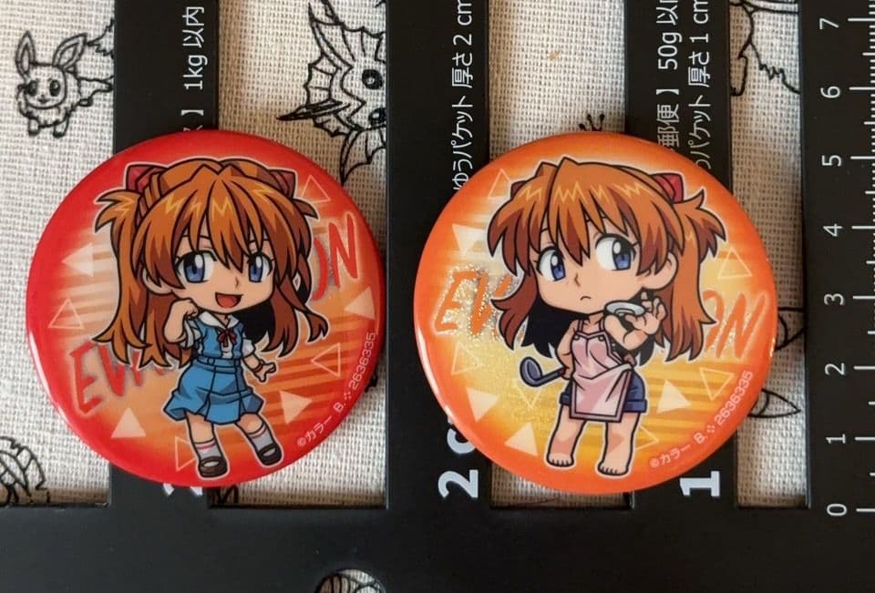 アスカミニキャラ 缶バッジ 2個セット - メルカリ