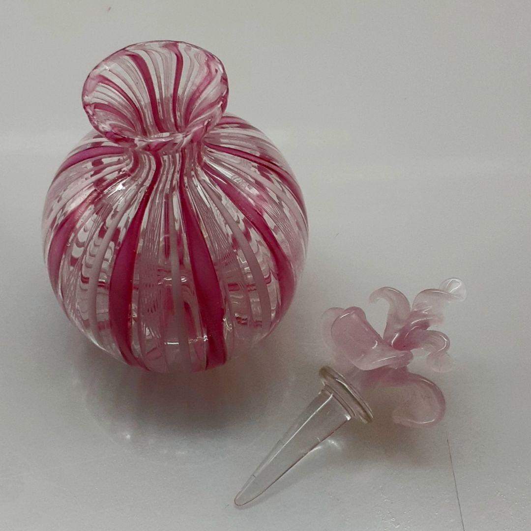 MURANO GLASS ムラノ 花蓋 香水瓶 パフュームボトル