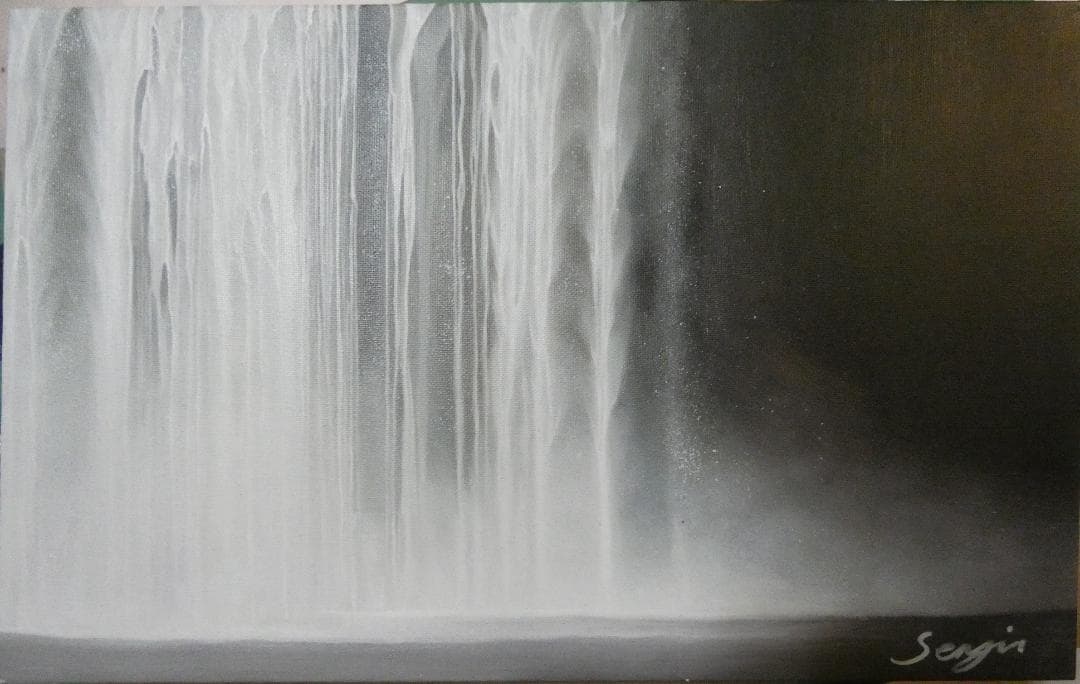 絵画 千住博 「 銀河の夜」サイン M10 額装済み 肉筆手描き