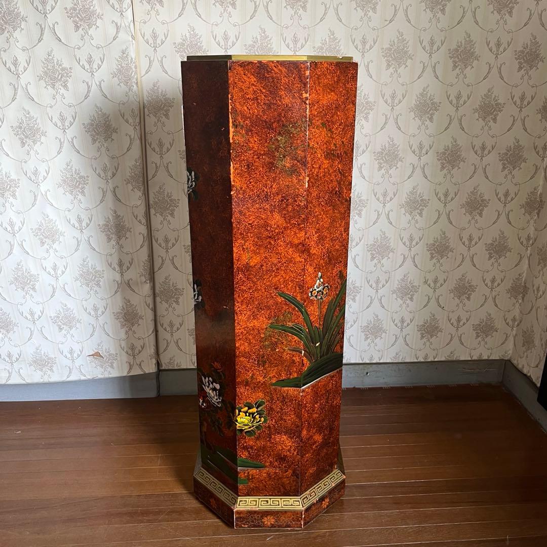 アンティーク】中国家具 宝石棚 花鳥画 箪笥 チェスト 8杯 飾り棚 古家具