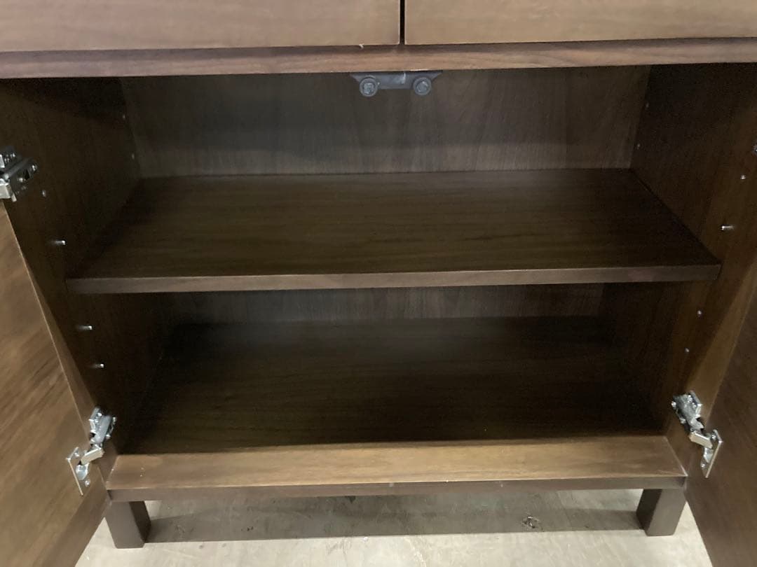 廃盤品】MUJI 無印良品 ウォールナット 脚付キャビネット 廃盤 無印