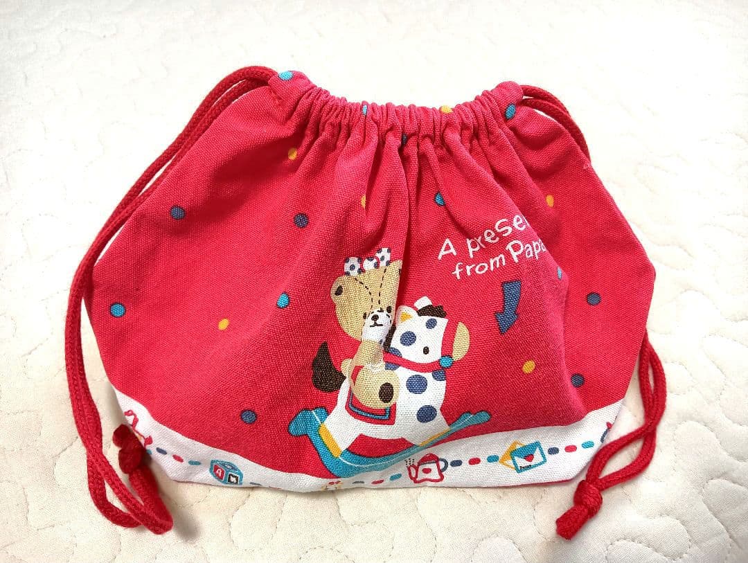 当時物】希少 レア 1985年 レトロ ☆ ハローキティ 巾着袋 お弁当袋