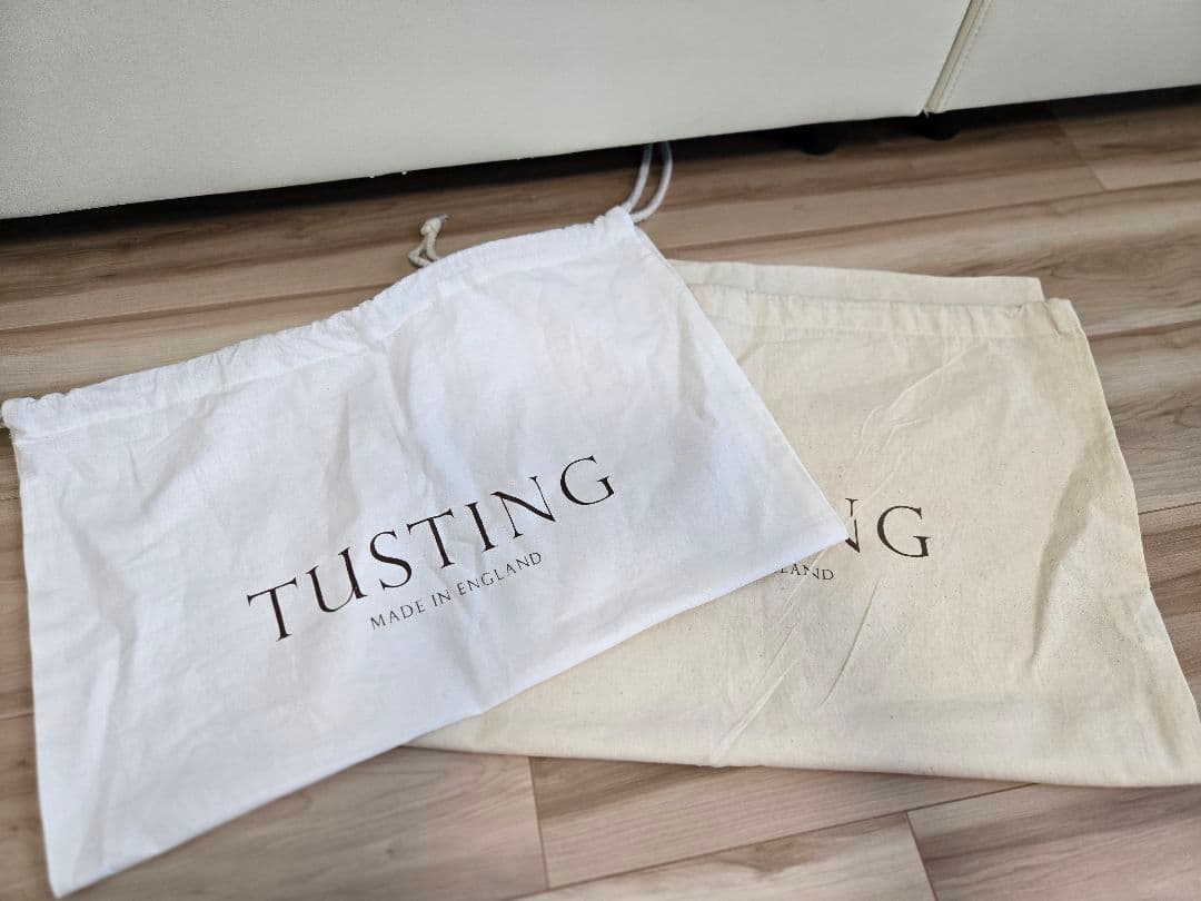 TUSTING ネイビー レザー ビジネスバッグ