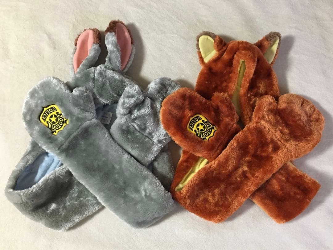 2点セット】公式ニック ジュディ マフラーキャップ ディズニー ファン