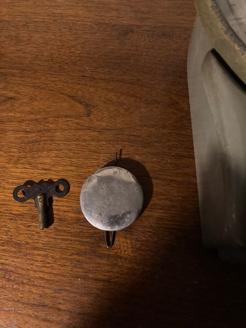 (レア) 堀田時計　当時物　モダンレトロデザインのオシャレな柱時計です。