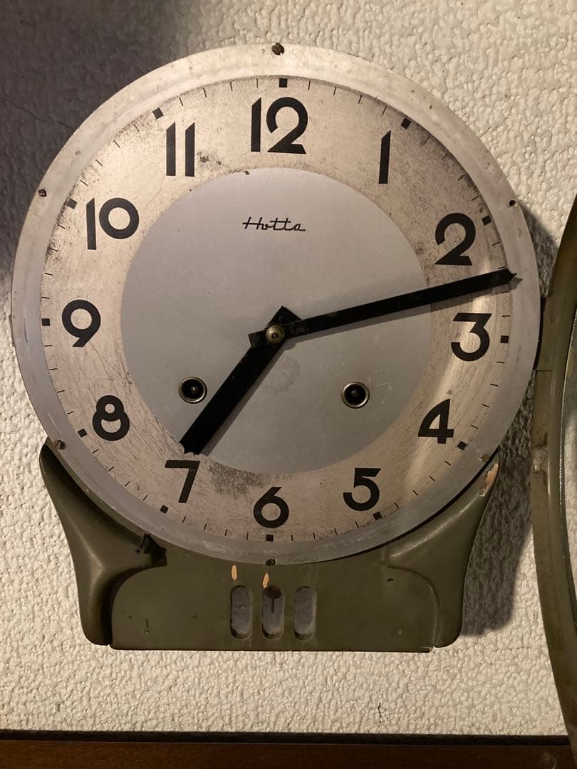 (レア) 堀田時計　当時物　モダンレトロデザインのオシャレな柱時計です。