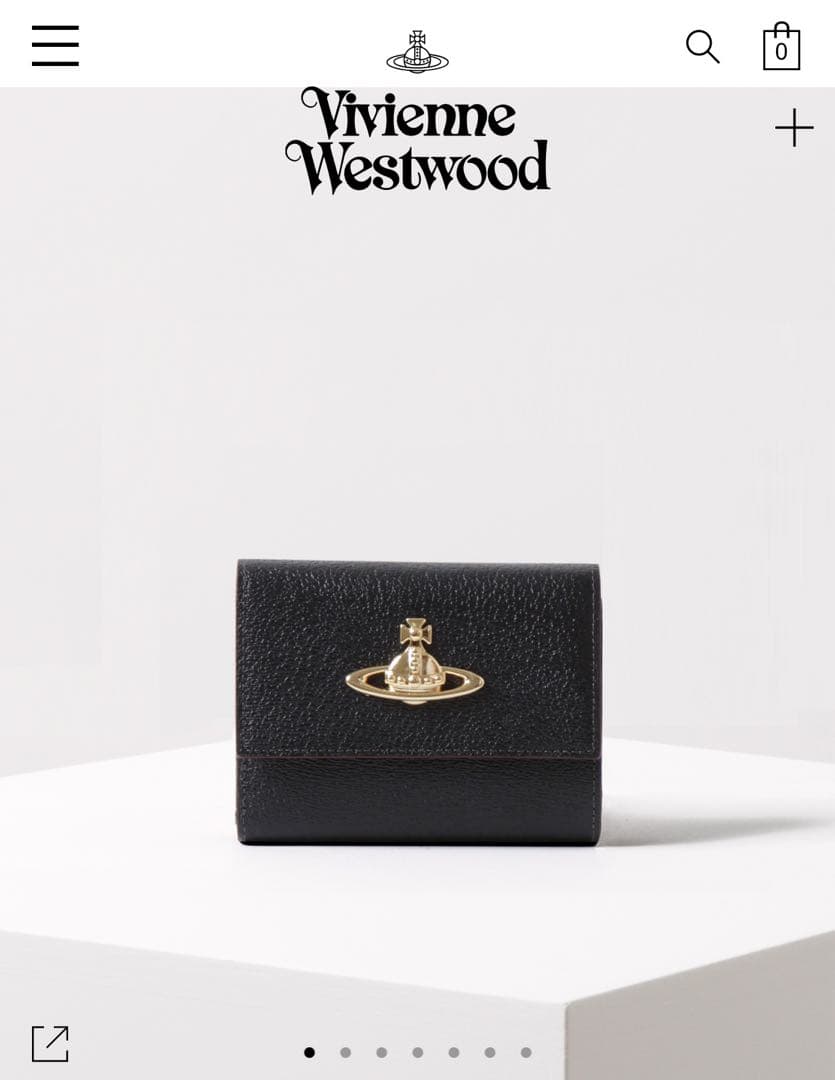 Vivienne Westwood 二つ折り財布 黒 レザー