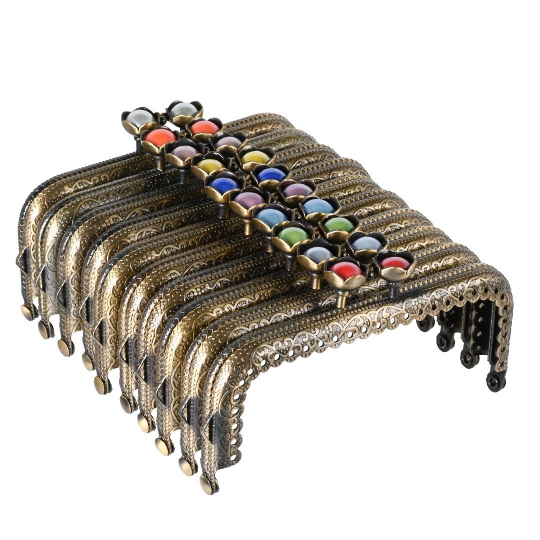 0202 カラフル口金 10.5cm角型 10色セット