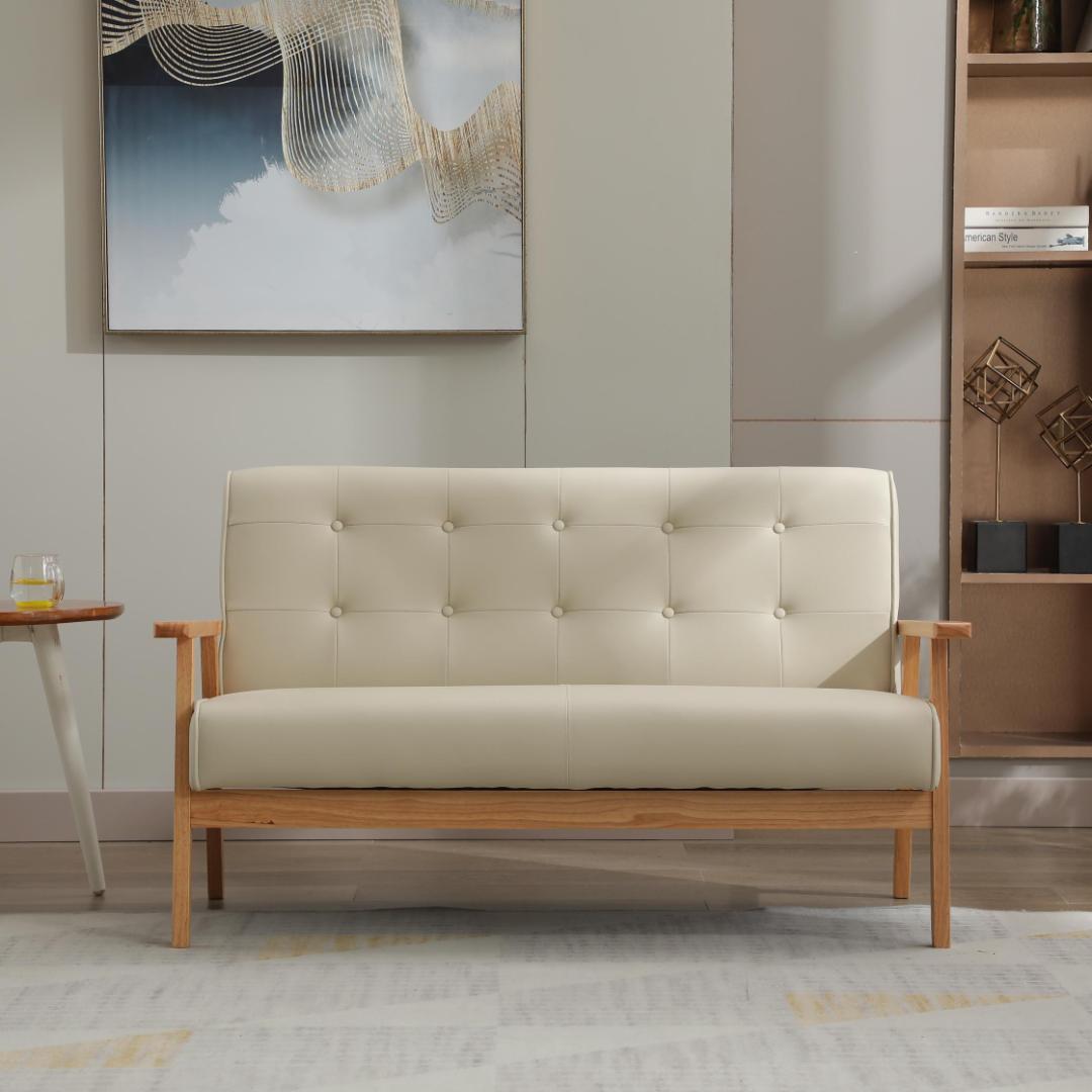 新品】人気 高級感PVCレザーソファ 2人掛け 組立簡単 - メルカリ