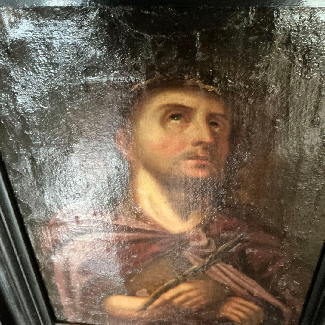 17世紀スペイン絵画 作者不明 本物 宗教画 アート アンティーク絵画 油彩画