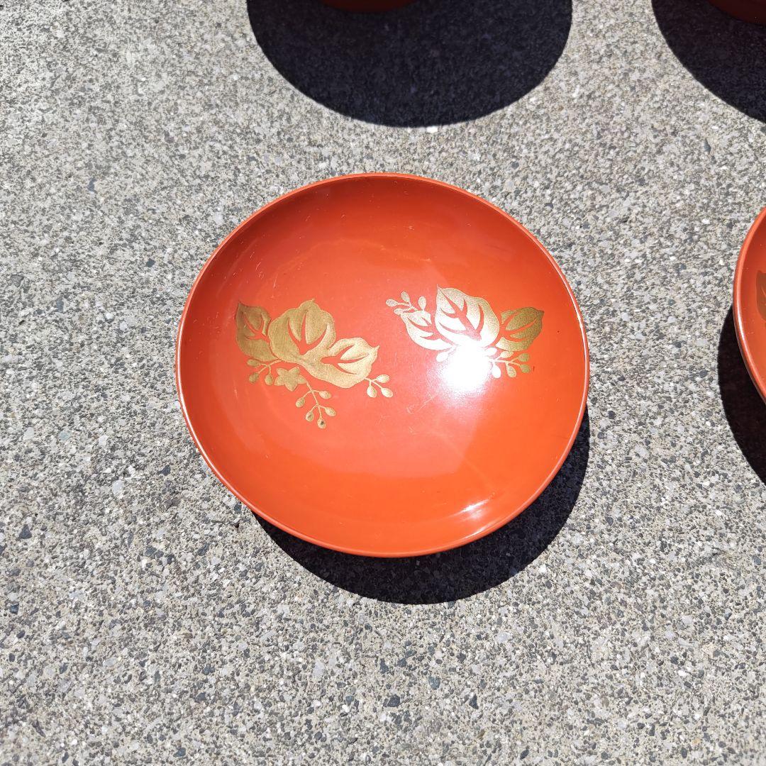 輪島塗　吸物椀　蓋付　朱塗　桐模樣　今百　10個