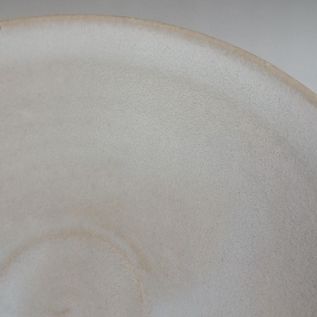 S955 茶碗 『白釉 平茶碗』『北村暢男 作』 共箱 抹茶碗 茶道具