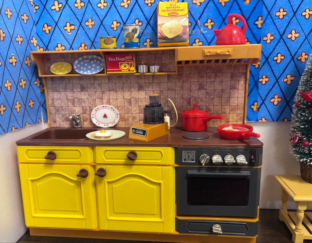 オランダ版シンディちゃん フルール キッチンセット かわいい！ドールハウス1/6