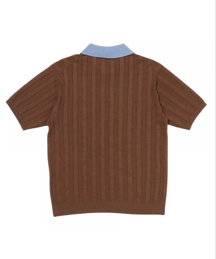 NKNIT（ンニット）　mix gauge logo KNIT shirts