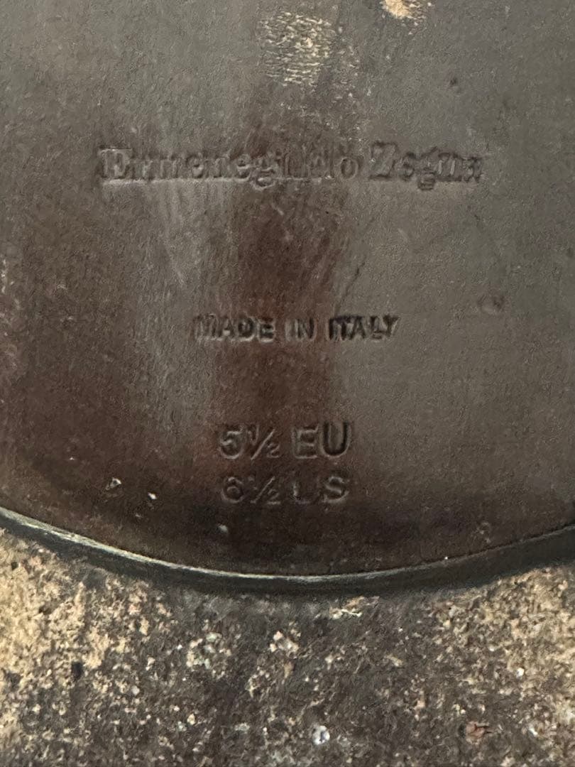 【美品】Ermenegildo Zegnaゼニア Uチップイタリア製51/2 黒
