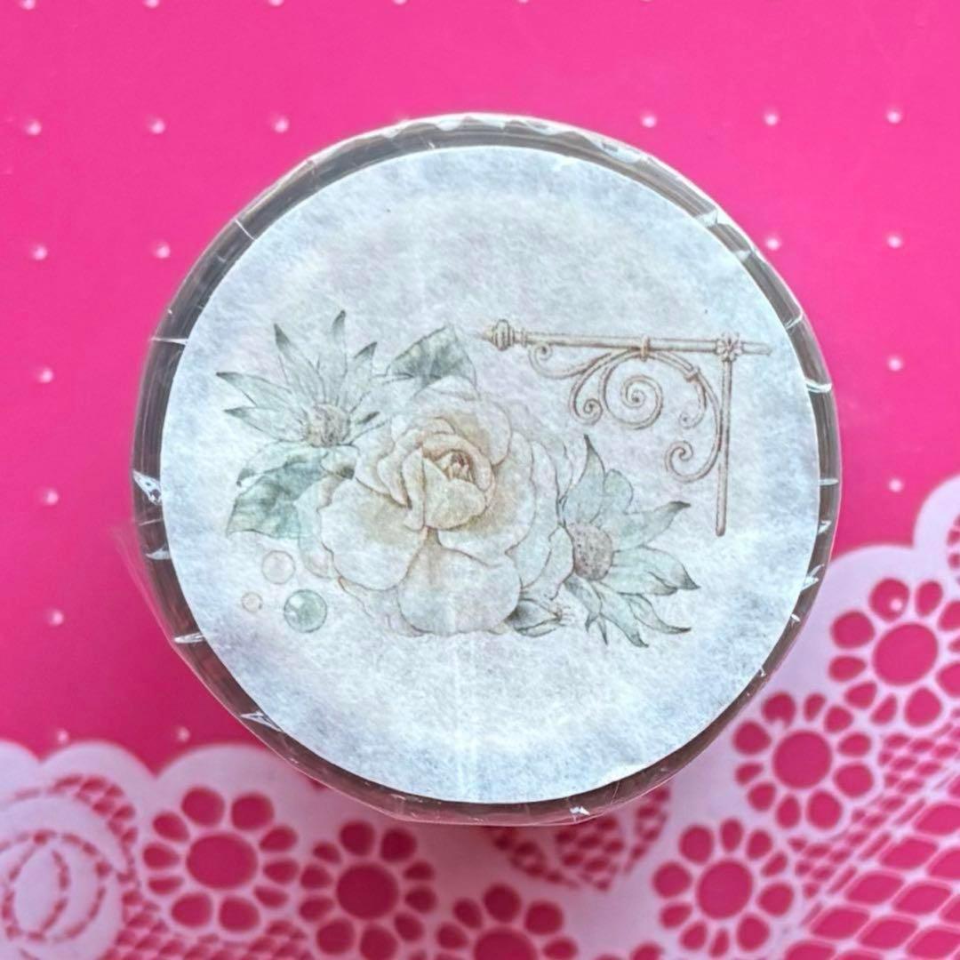 贝壳光 6.5cm×10m 静谧花窗 海外マスキングテープ