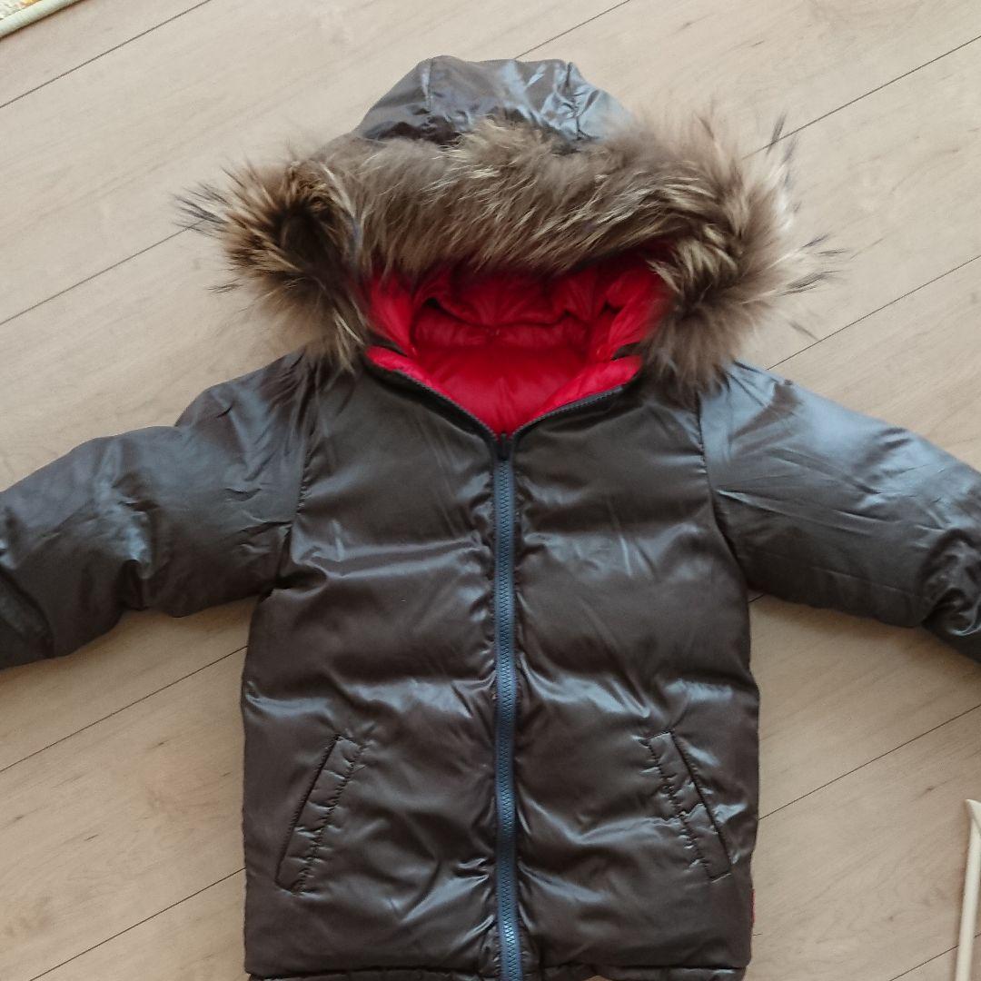 ダブルB ダウン ジャケット☆110 リバーシブル ジャンパー アウター