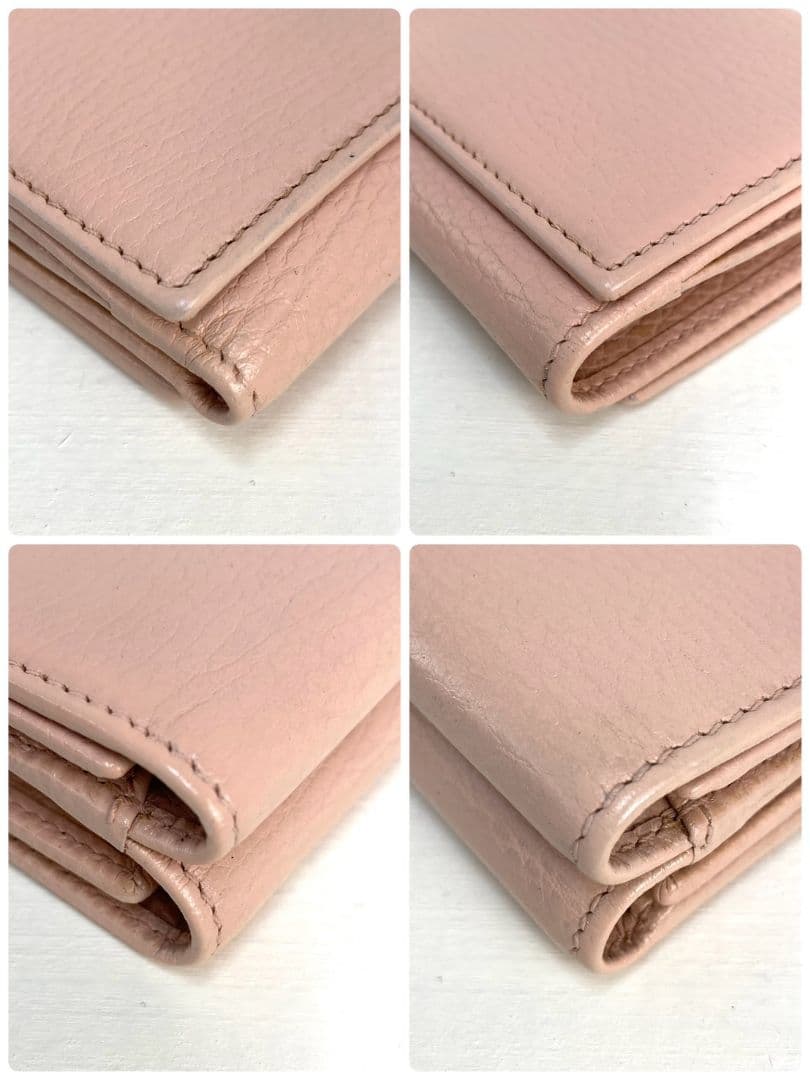 極美品✨️】GUCCI マーモントシボ革 三つ折財布 ダブルホック