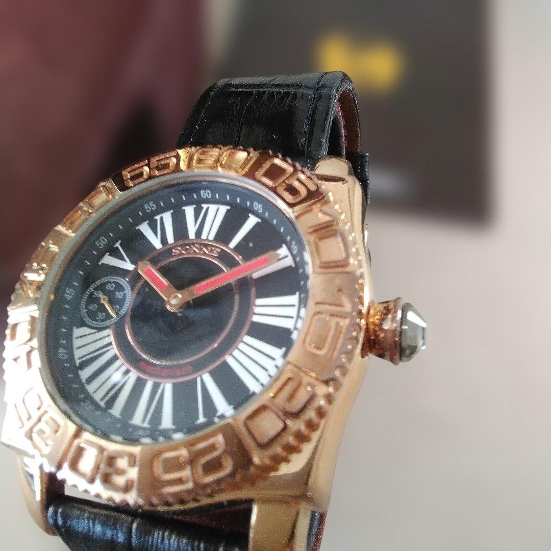 タティスJr品　腕時計メンズ　SONNEゴールド　since2000