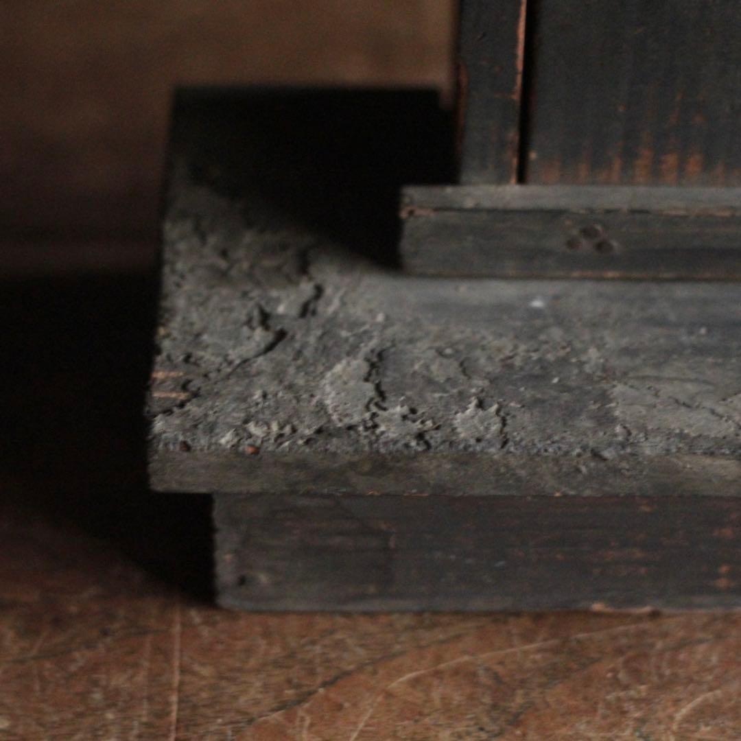 古い 木製 厨子 嵌め込み式 古美術 古道具 アンティーク オブジェ