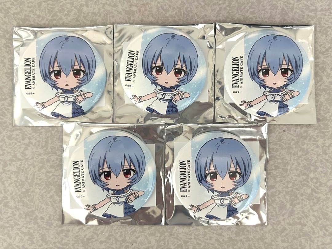 エヴァンゲリオン 綾波レイ アニメイトカフェ 缶バッジ