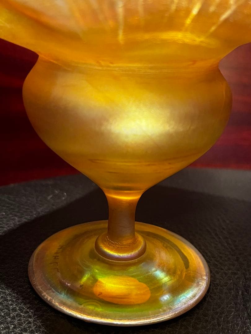 ティファニーグラス花瓶コンポートアンティーク