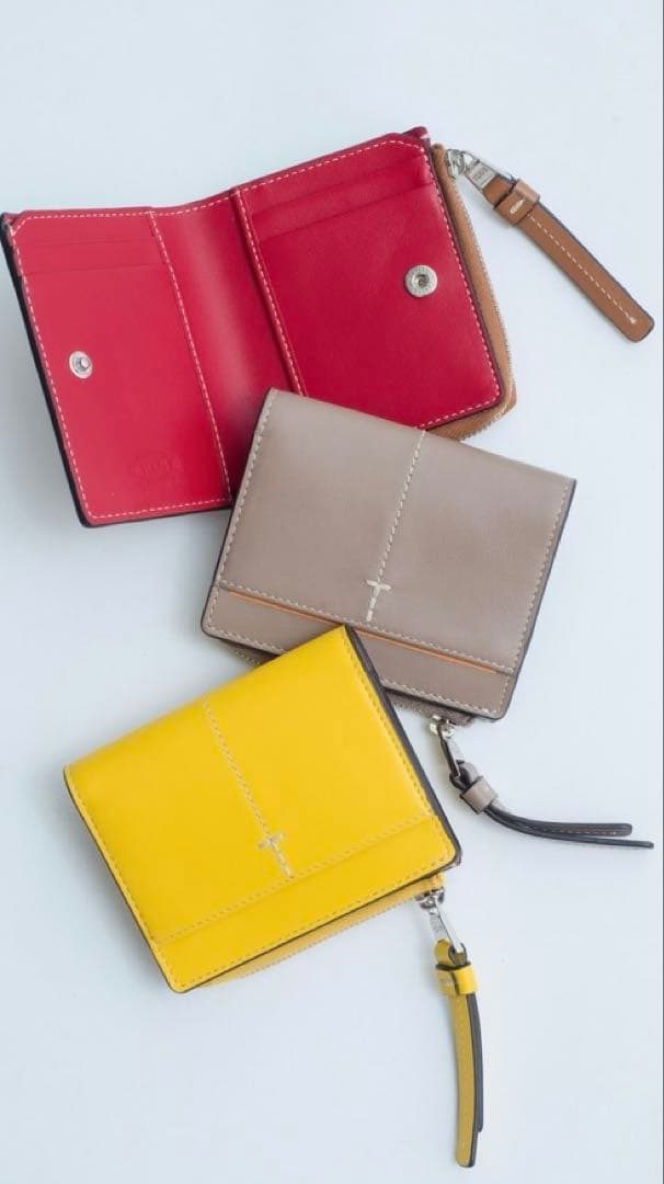 tods×ロンハーマン別注財布 グレー×アイスブルーRon Herman×トッズ