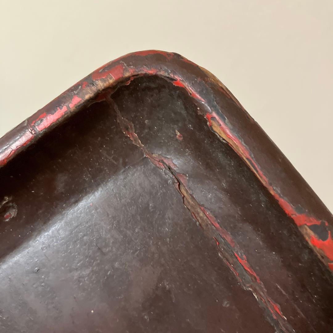 古民芸 盆 朱塗 〜明治時代頃 根来 矢部盆 讃岐盆 根来盆