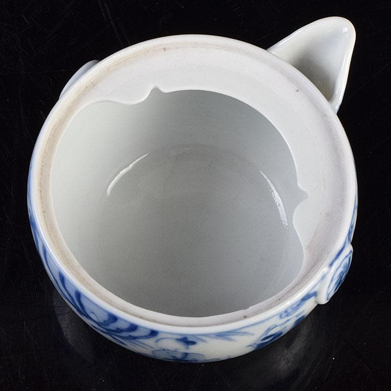 煎茶道具 平戸焼 染付 人物文 宝瓶 V R9205